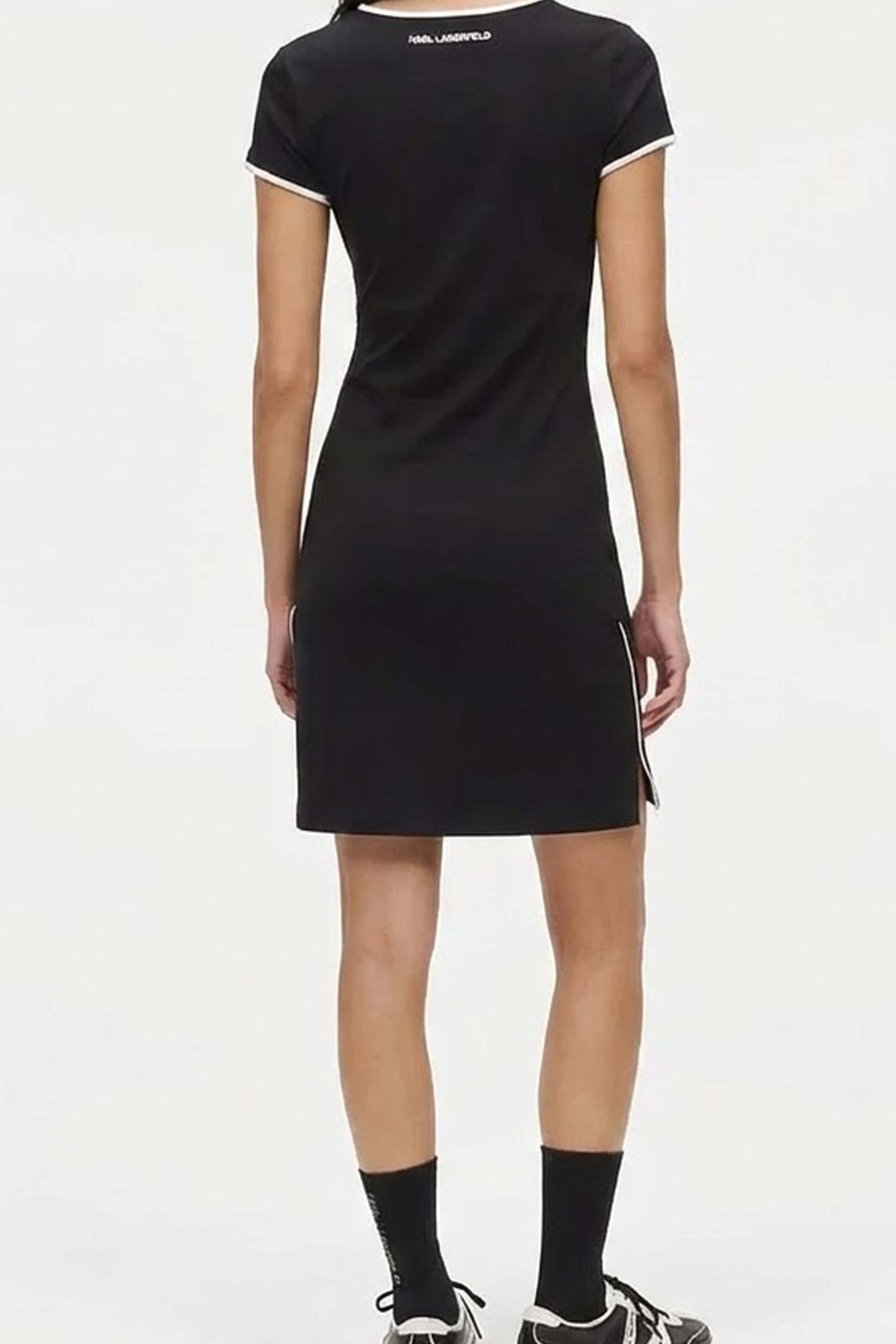 KARL LAGERFELD JEANS SSLV MILANO DRESS en color NEGRO  (2)
