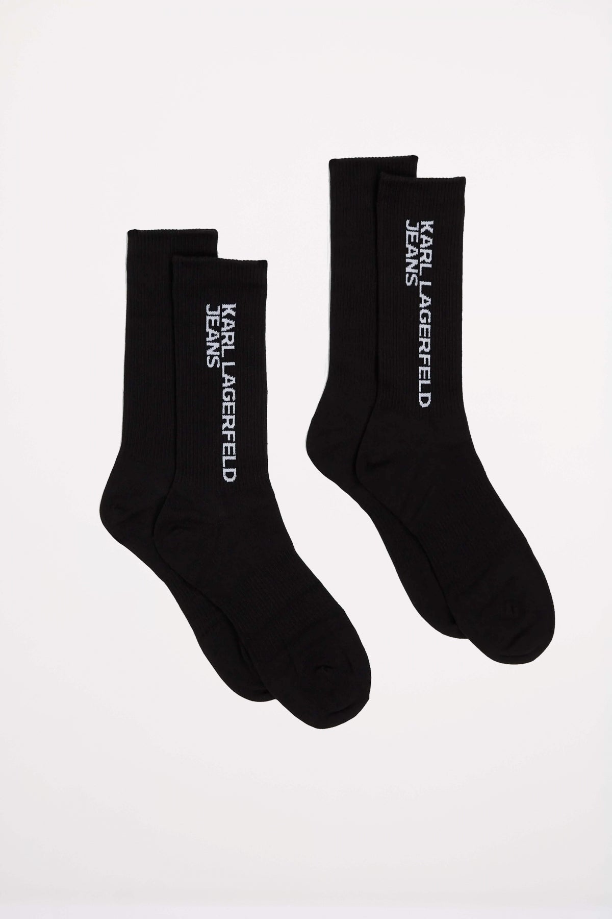 KARL LAGERFELD JEANS ESSENTIAL LOGO SOCKS SET en color NEGRO  (3)