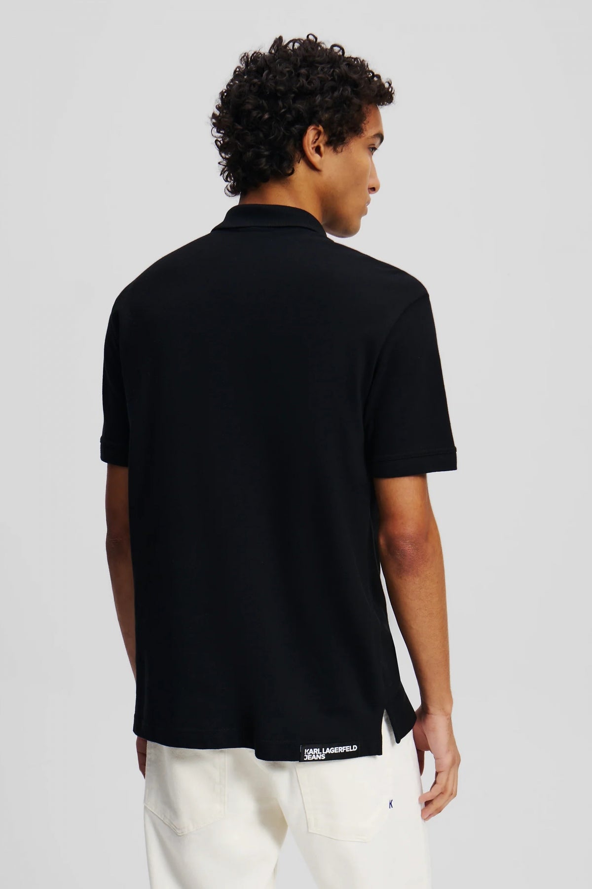 KARL LAGERFELD JEANS  KLJ REGULAR PIQUE POLO  en color NEGRO  (3)