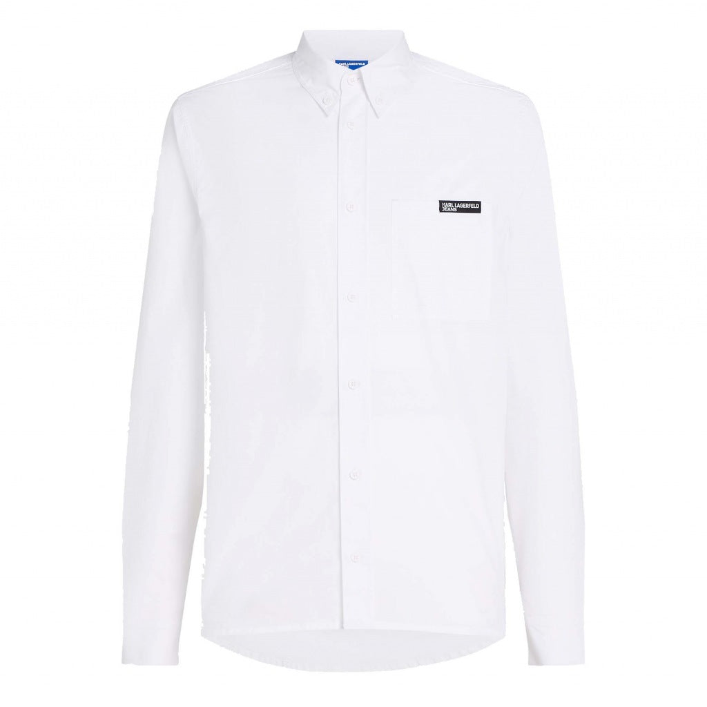 KARL LAGERFELD JEANS KLJ POPLIN SHIRT en color BLANCO  (3)