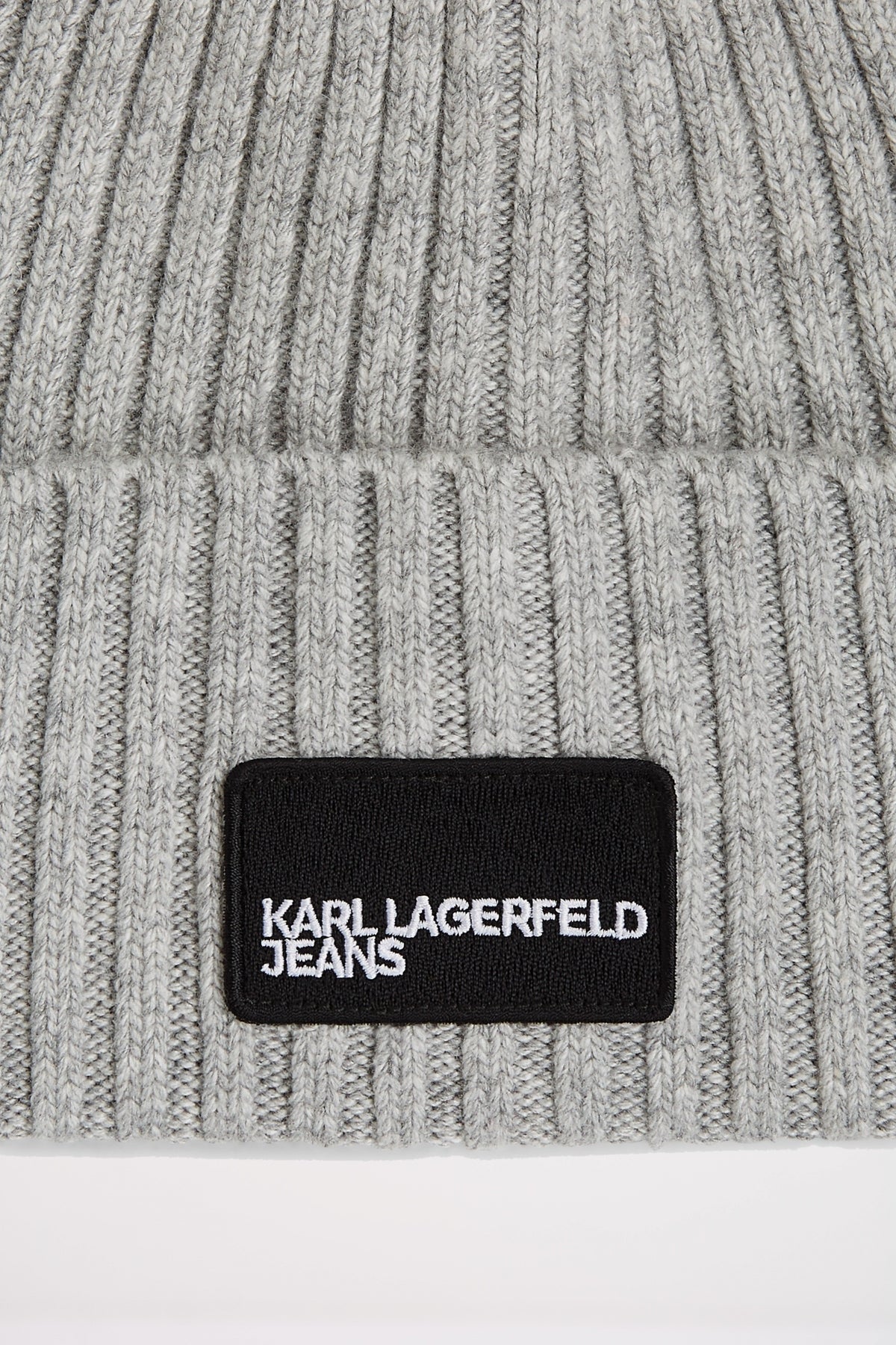 KARL LAGERFELD JEANS KLJ TURNED UP BEANIE en color GRIS  (3)