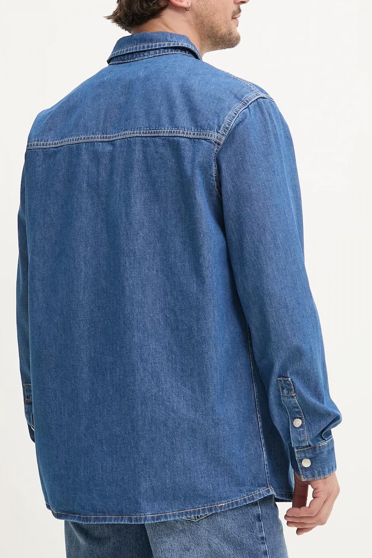 KARL LAGERFELD JEANS KLJ REGULAR DENIM SHIRT en color AZUL  (3)