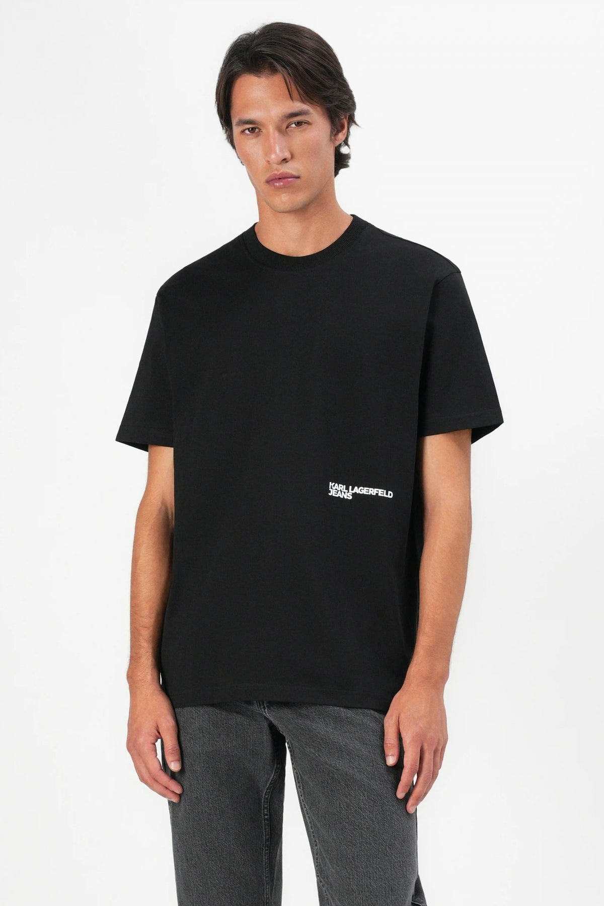 KARL LAGERFELD JEANS KLJ REG ECLIPSE TEE en color NEGRO  (1)