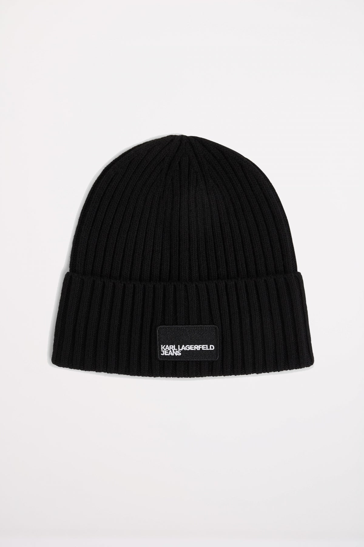 KARL LAGERFELD JEANS KLJ TURNED UP BEANIE en color NEGRO  (1)