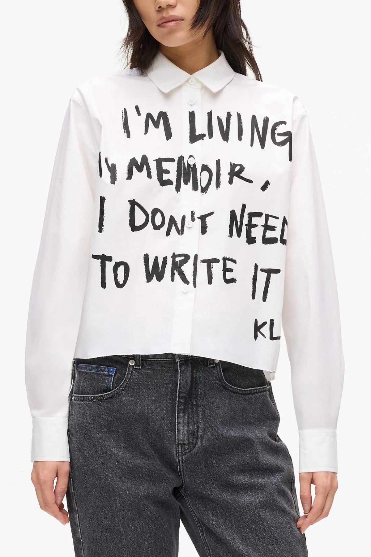 KARL LAGERFELD JEANS KLJ KARL WOVEN SHIRT en color BLANCO  (1)