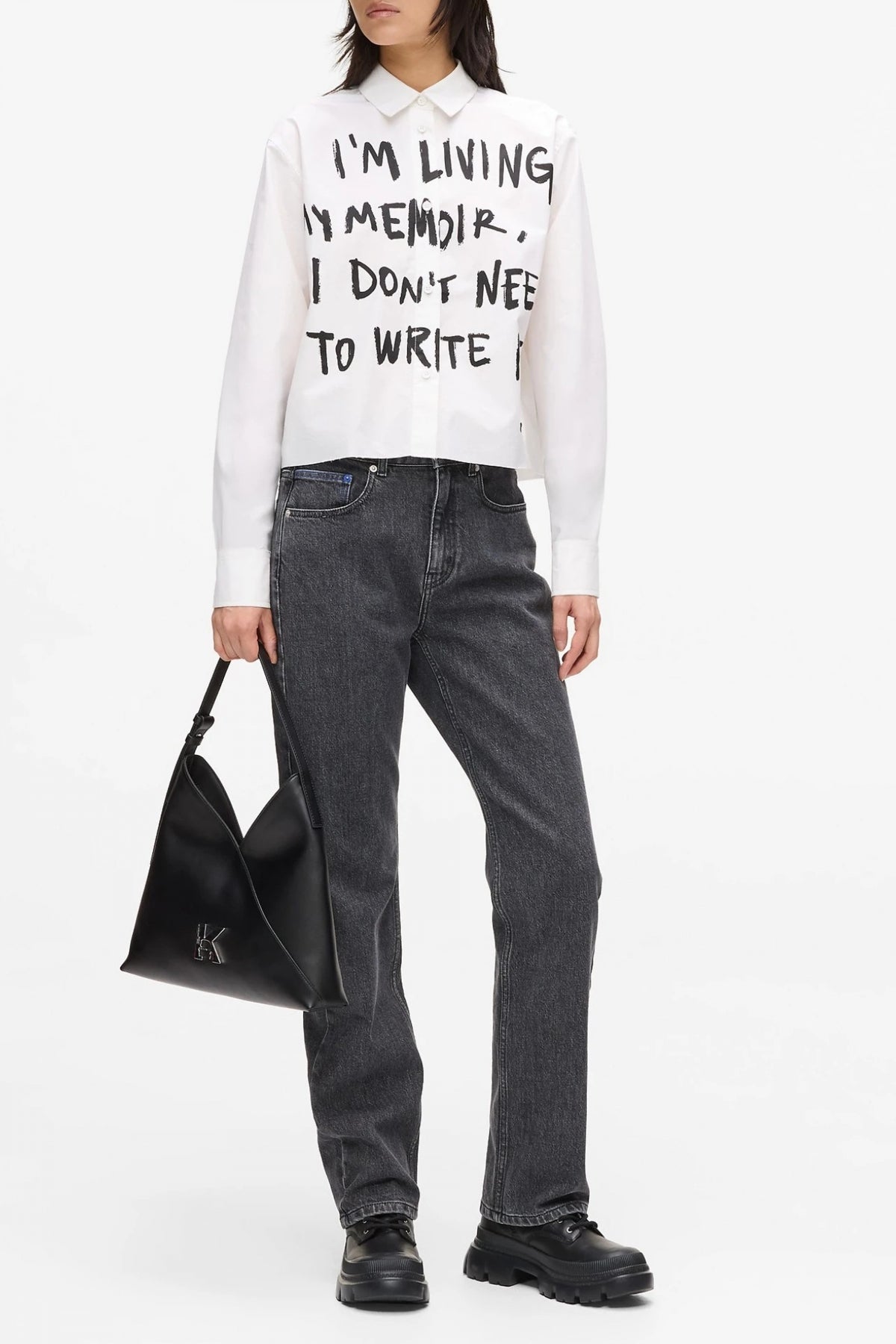 KARL LAGERFELD JEANS KLJ KARL WOVEN SHIRT en color BLANCO  (4)