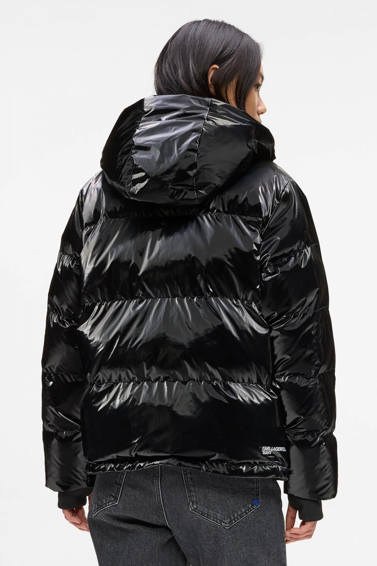 KARL LAGERFELD JEANS KLJ PEARLIZED PUFFER en color NEGRO  (3)