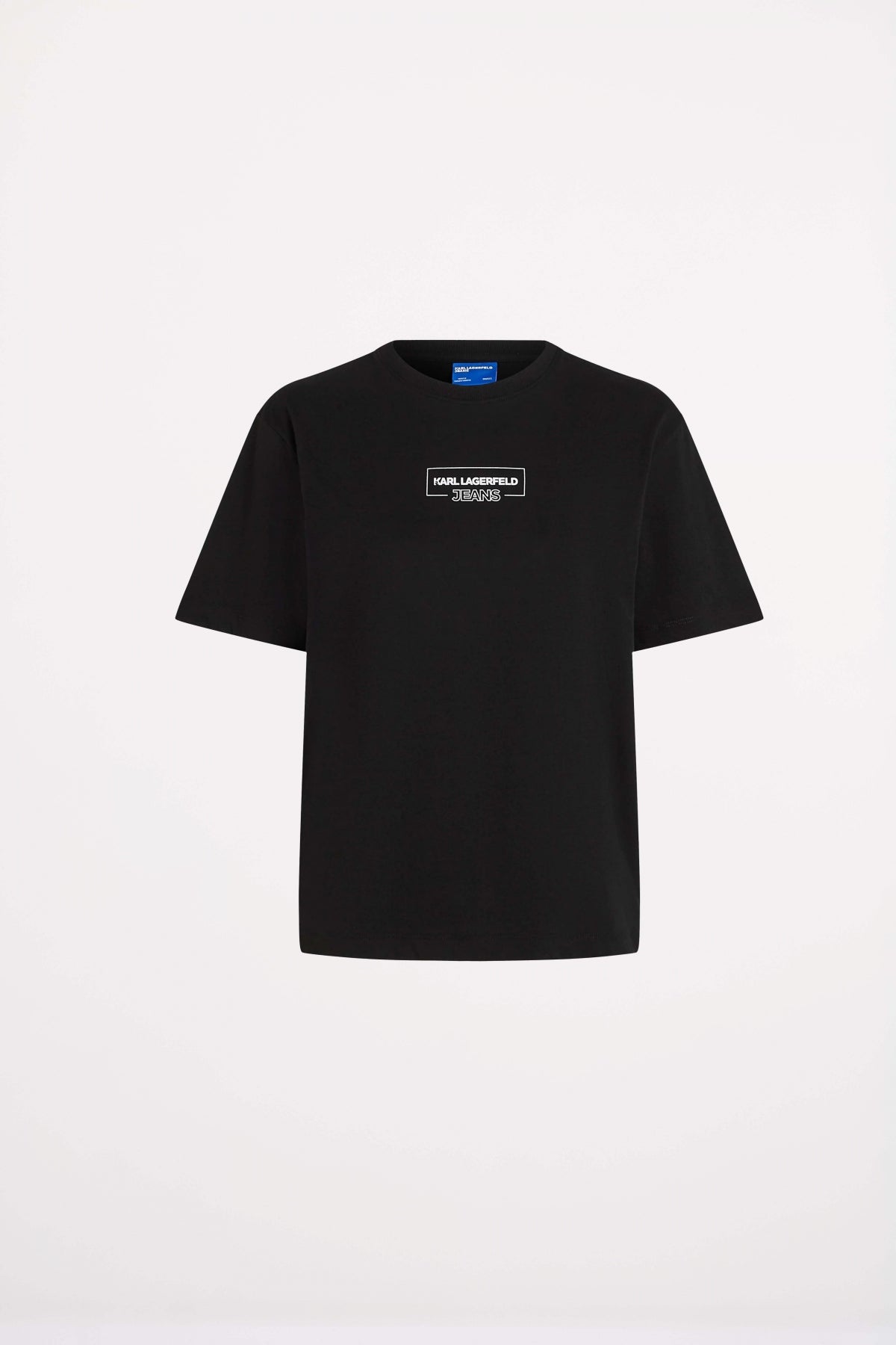 KARL LAGERFELD JEANS KLJ REG OUTLINE LOGO TEE en color NEGRO  (2)
