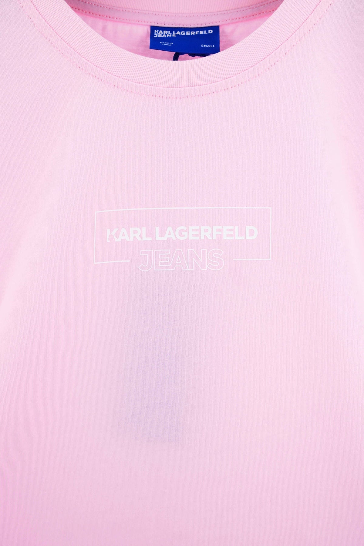KARL LAGERFELD JEANS KLJ REG OUTLINE LOGO TEE en color ROSA  (3)