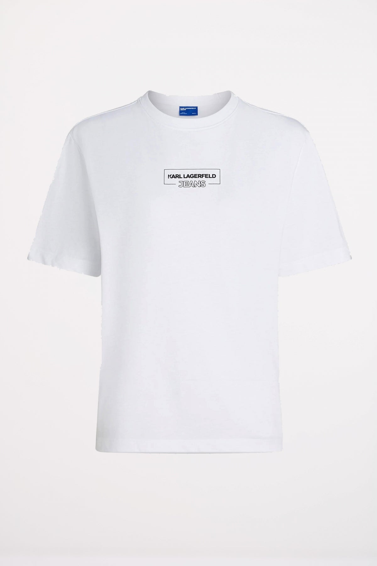 KARL LAGERFELD JEANS KLJ REG OUTLINE LOGO TEE en color BLANCO  (1)