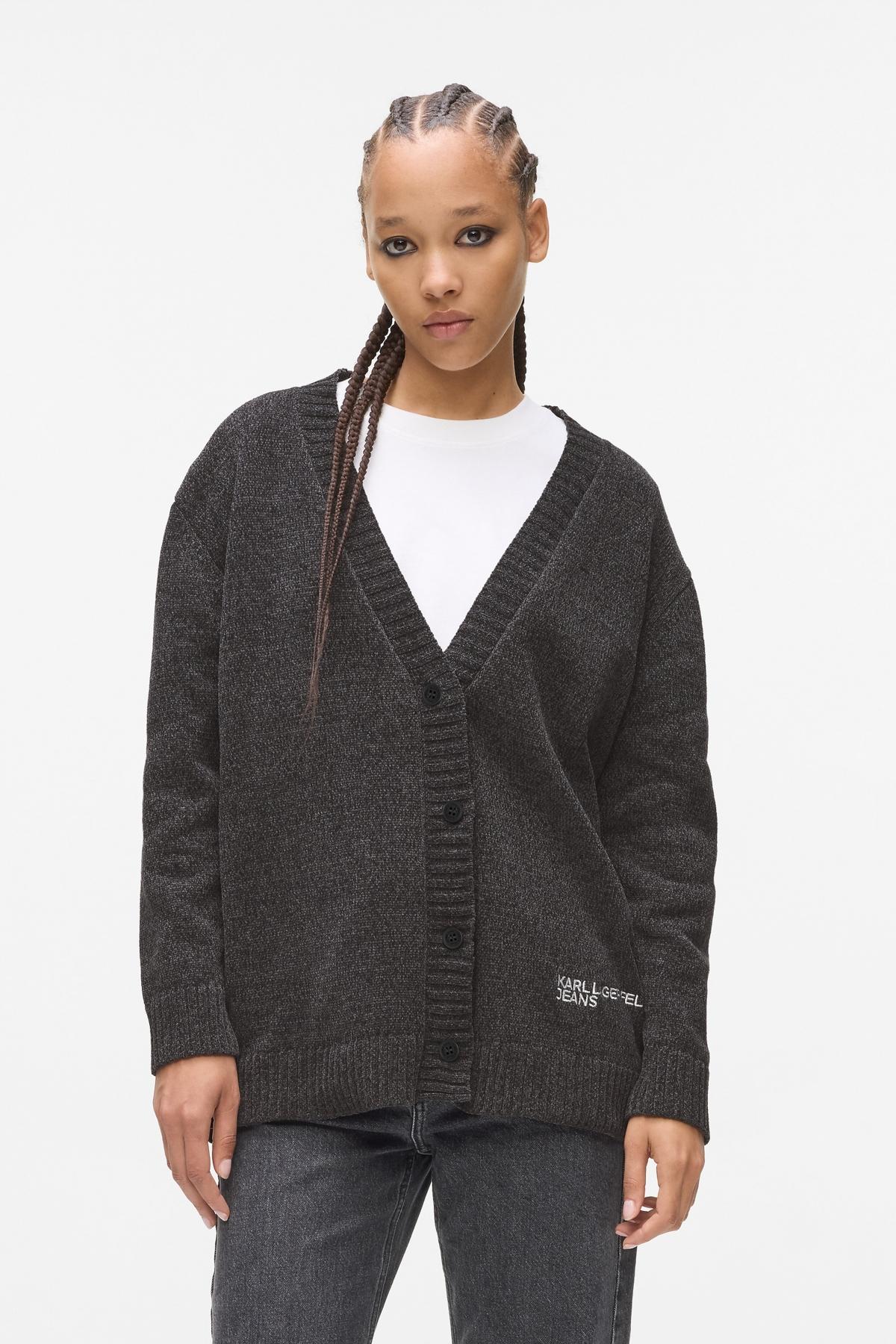 KARL LAGERFELD JEANS KLJ OVERSIZED CARDI en color GRIS  (1)