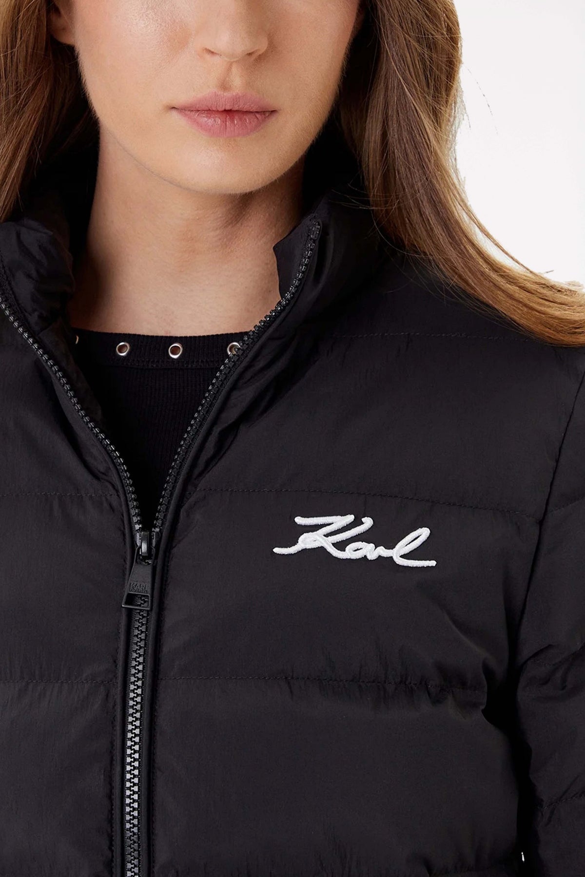 KARL LAGERFELD JEANS LIGHTWEIGHT PUFFER JACKET en color NEGRO  (3)