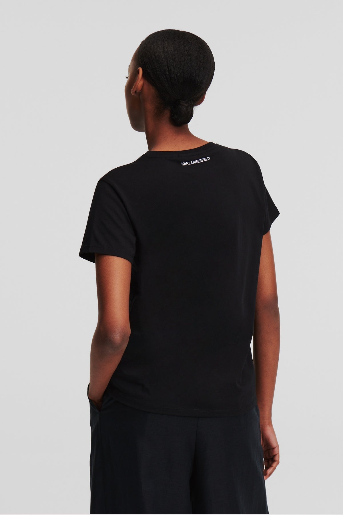KARL LAGERFELD JEANS ESSENTIAL T-SHIRT en color NEGRO  (3)