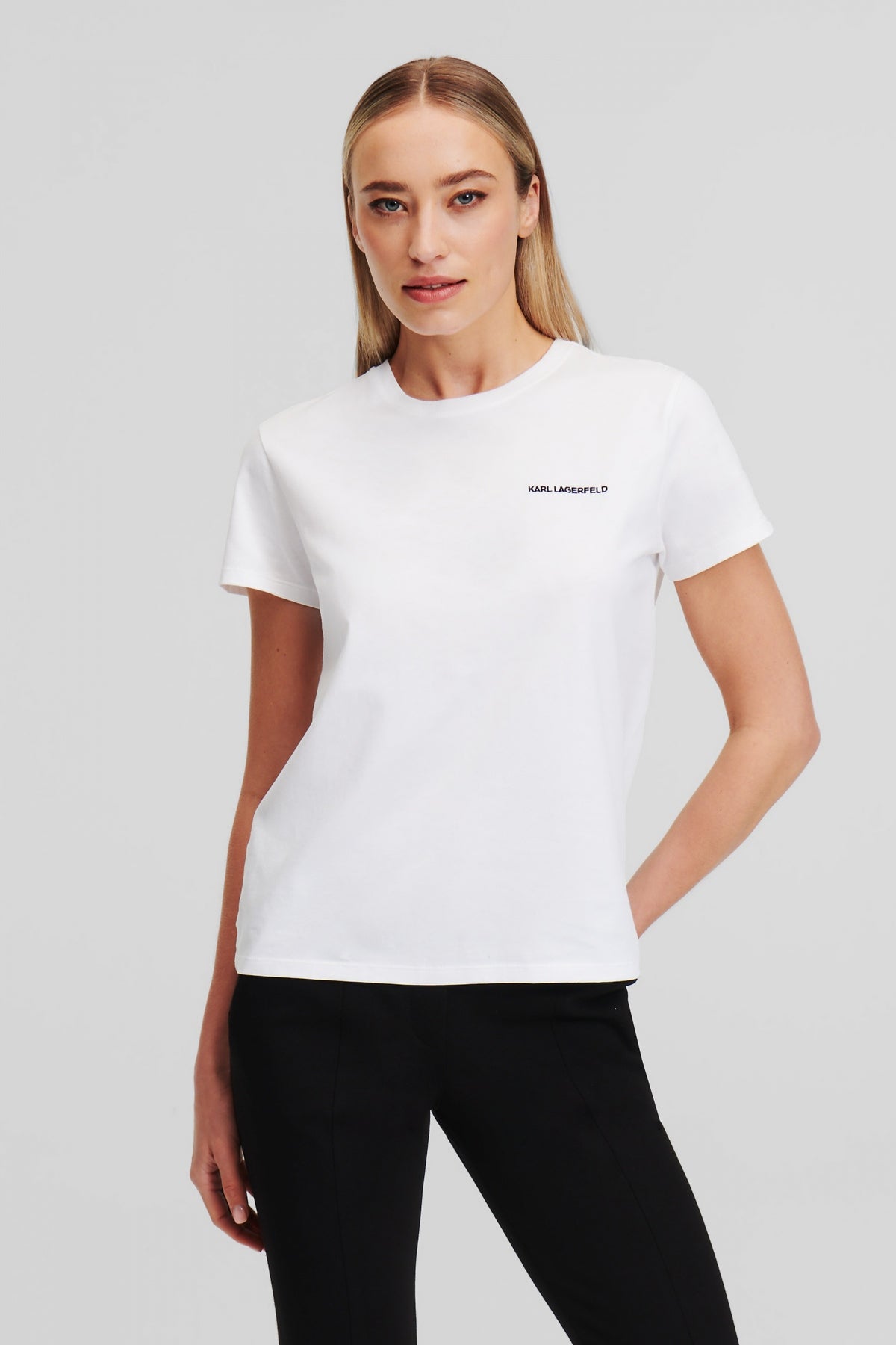 KARL LAGERFELD JEANS ESSENTIAL T-SHIRT en color BLANCO  (1)