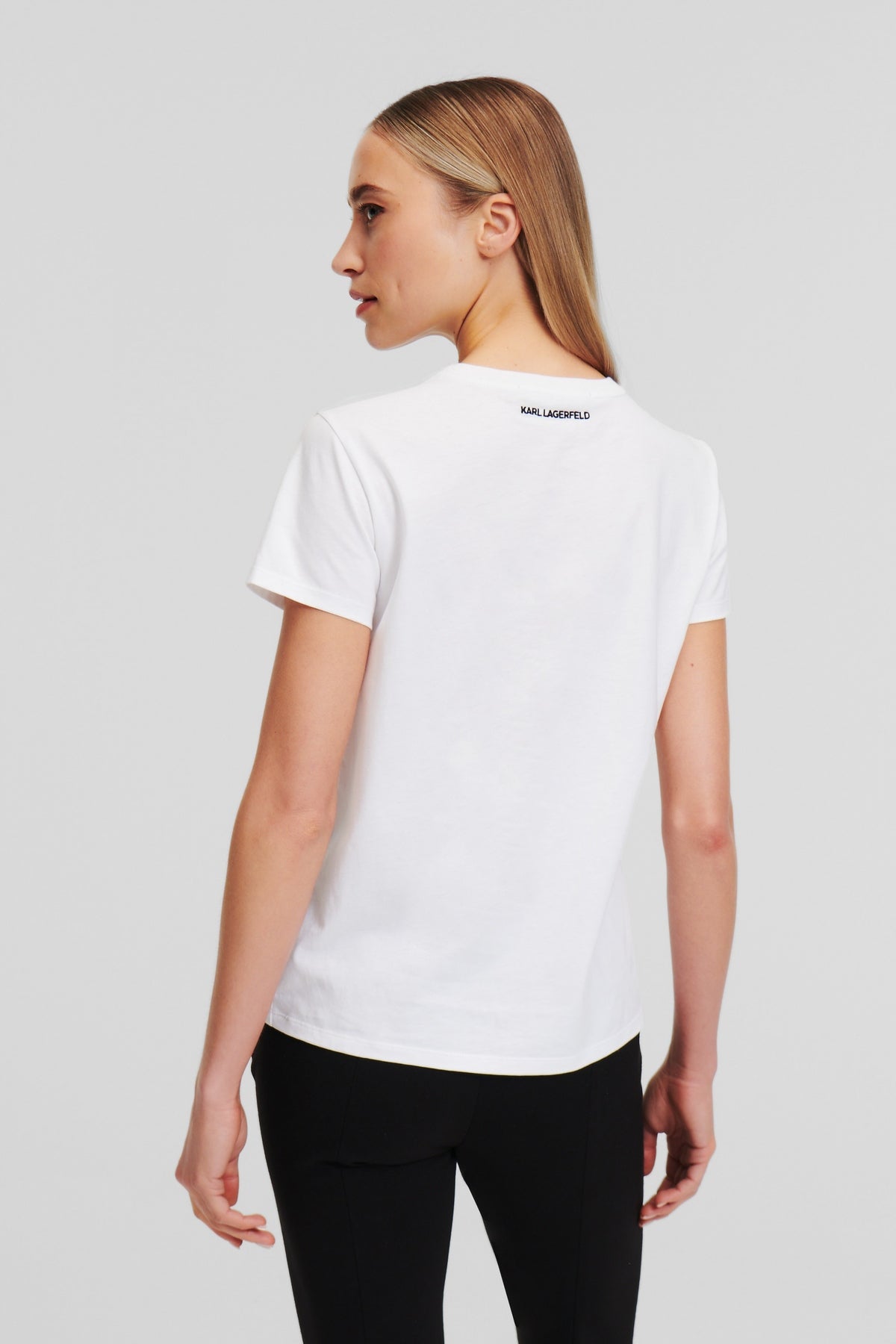 KARL LAGERFELD JEANS ESSENTIAL T-SHIRT en color BLANCO  (3)