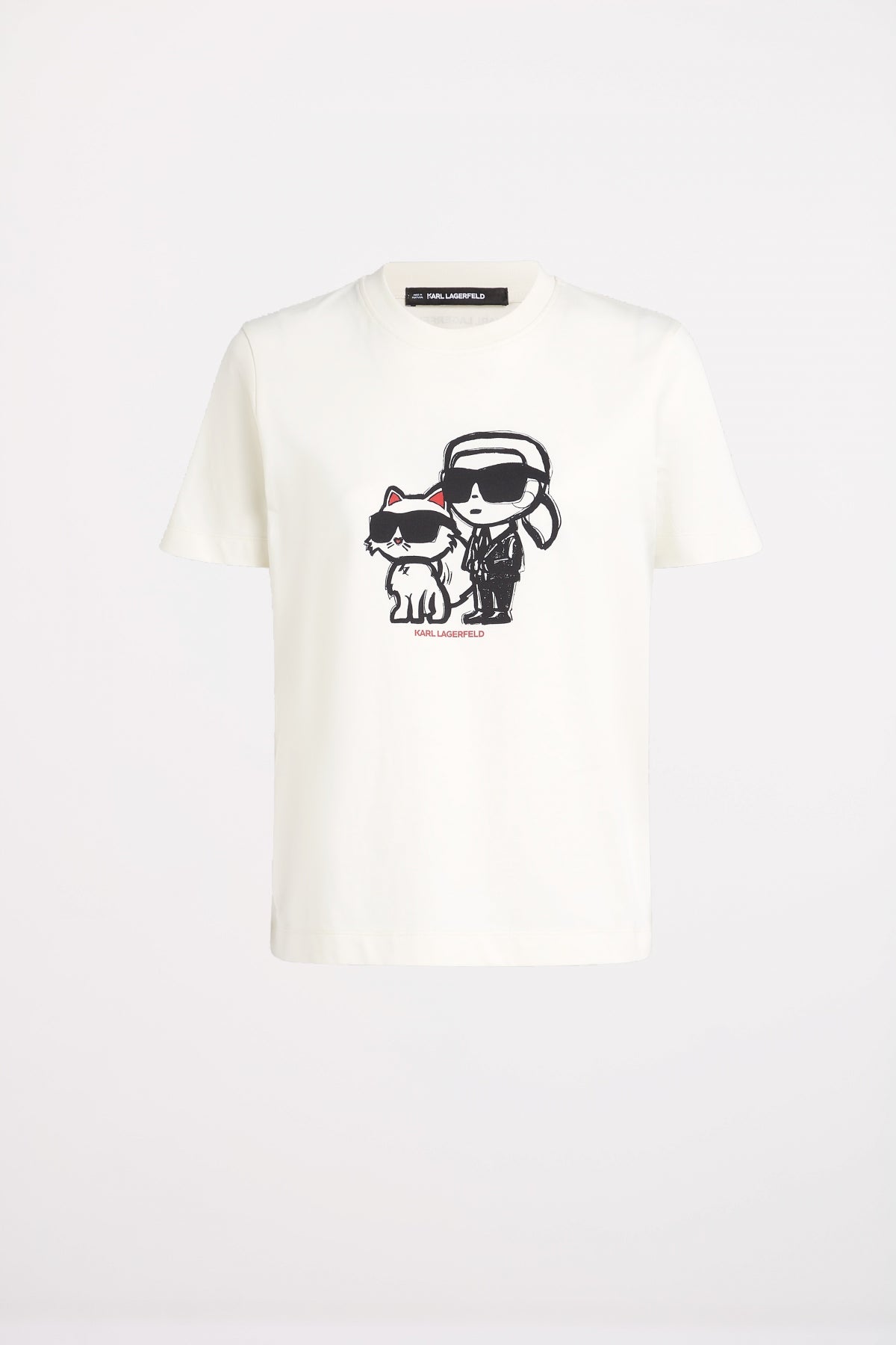 KARL LAGERFELD JEANS IKON SKETCH DUO T-SHIRT en color BEIS  (2)