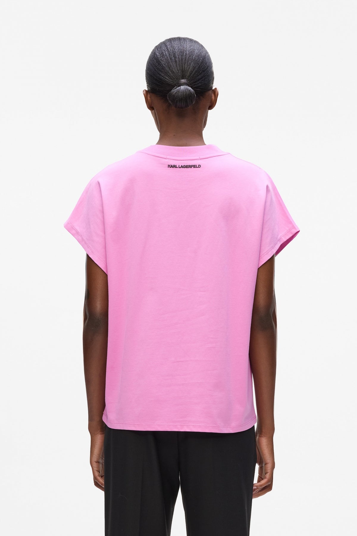 KARL LAGERFELD JEANS IKON AQUARELLE C LOOSE T-S en color ROSA  (3)