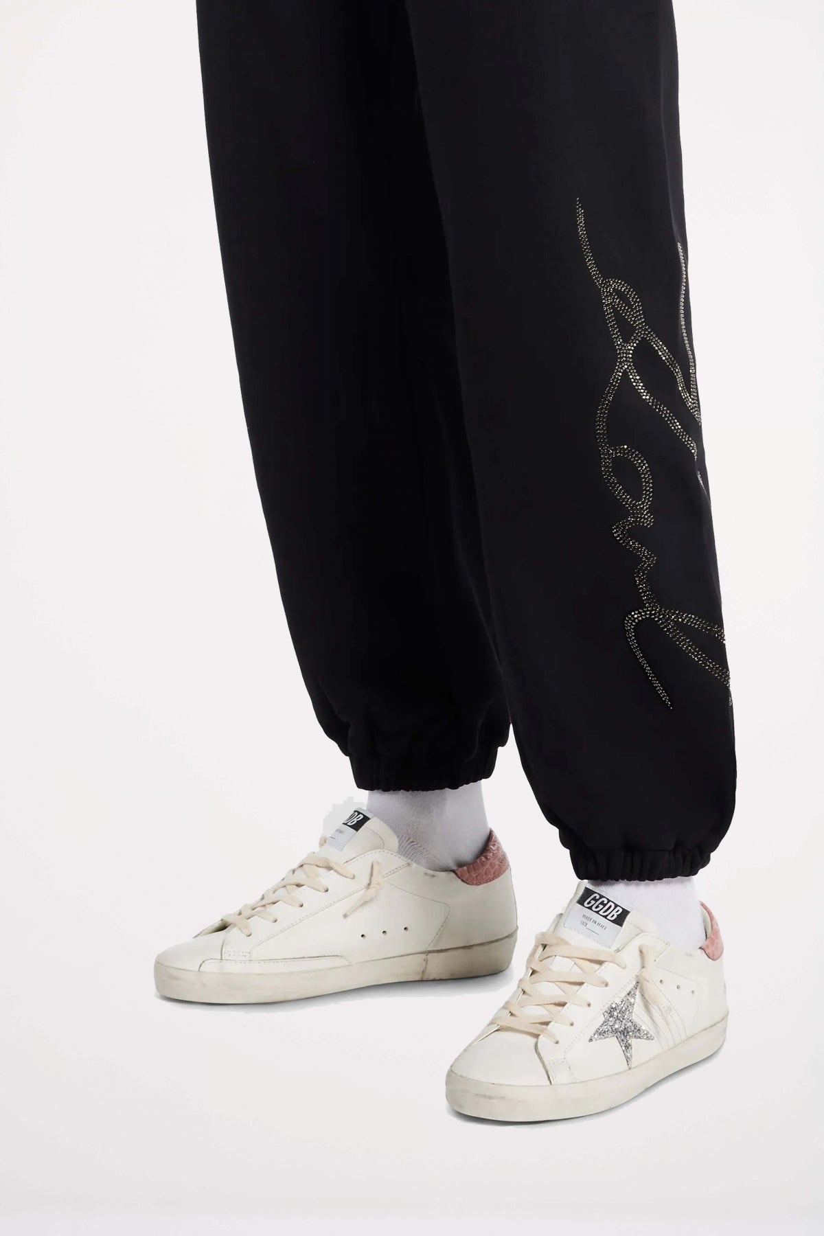 KARL LAGERFELD JEANS SIGNATURE SEQUINS SWEATPAN en color NEGRO  (4)