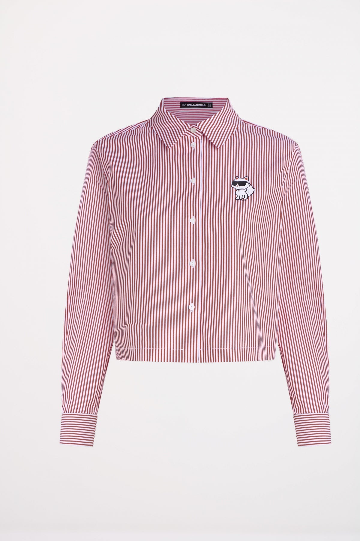 KARL LAGERFELD JEANS IKON CHOUPETTE CROPPED SHI en color ROSA  (2)
