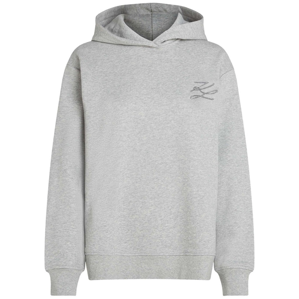 KARL LAGERFELD JEANS AUTOGRAPH SEQUINS HOODIE en color GRIS  (3)