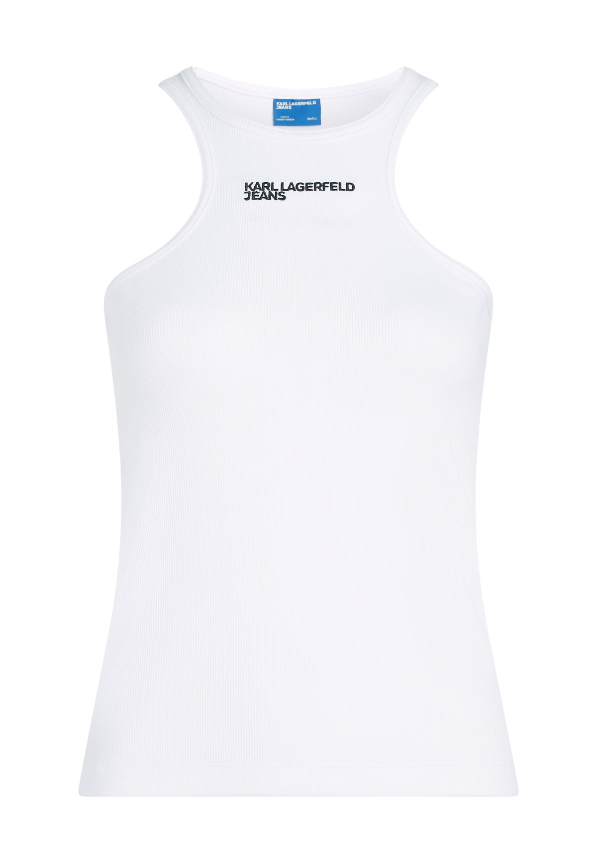 KARL LAGERFELD JEANS KLJ RIBBED LOGO TANK en color BLANCO  (5)
