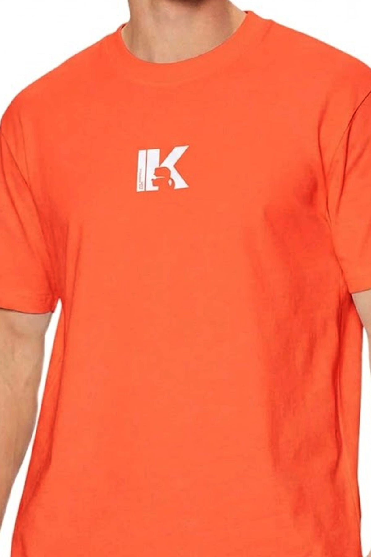KARL LAGERFELD JEANS REG SS K LOGO TEE en color NARANJA  (3)