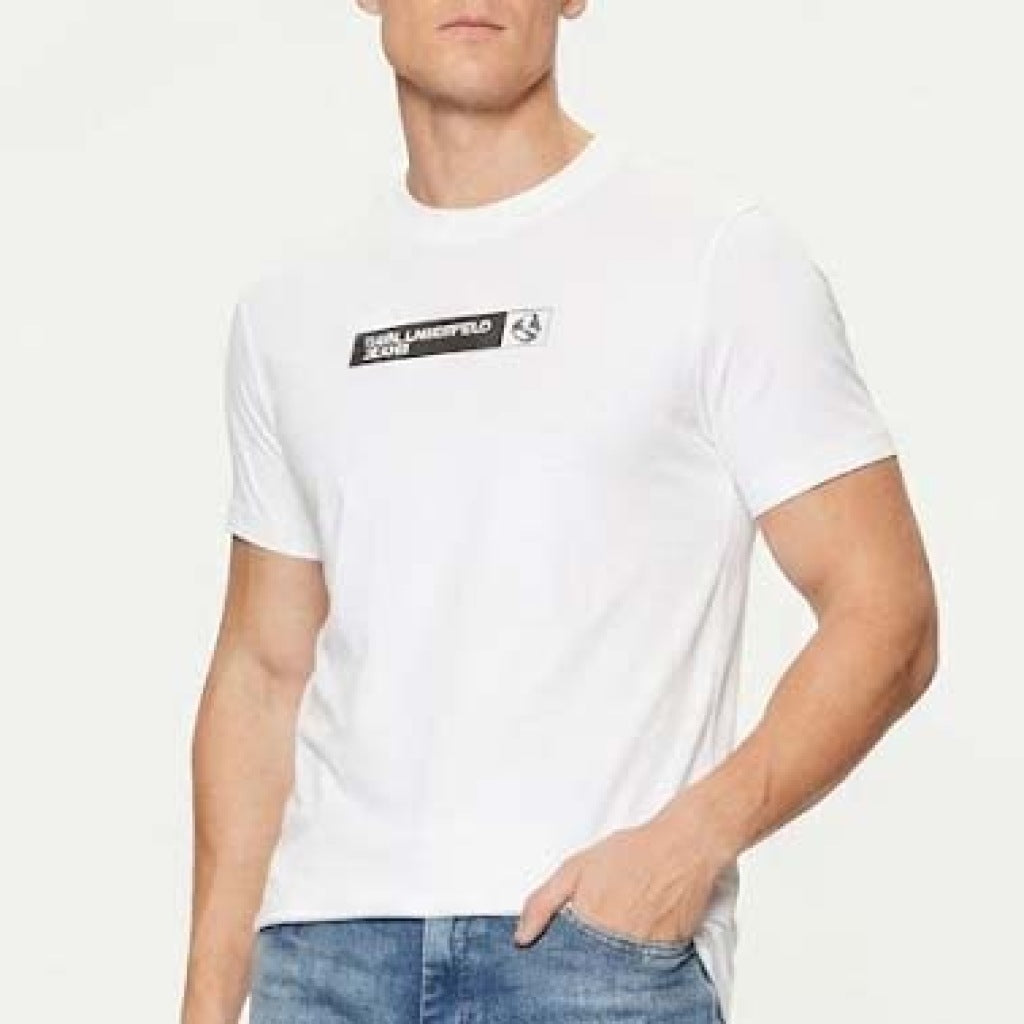 KARL LAGERFELD JEANS SLIM GRAPHIC TEE en color BLANCO  (6)