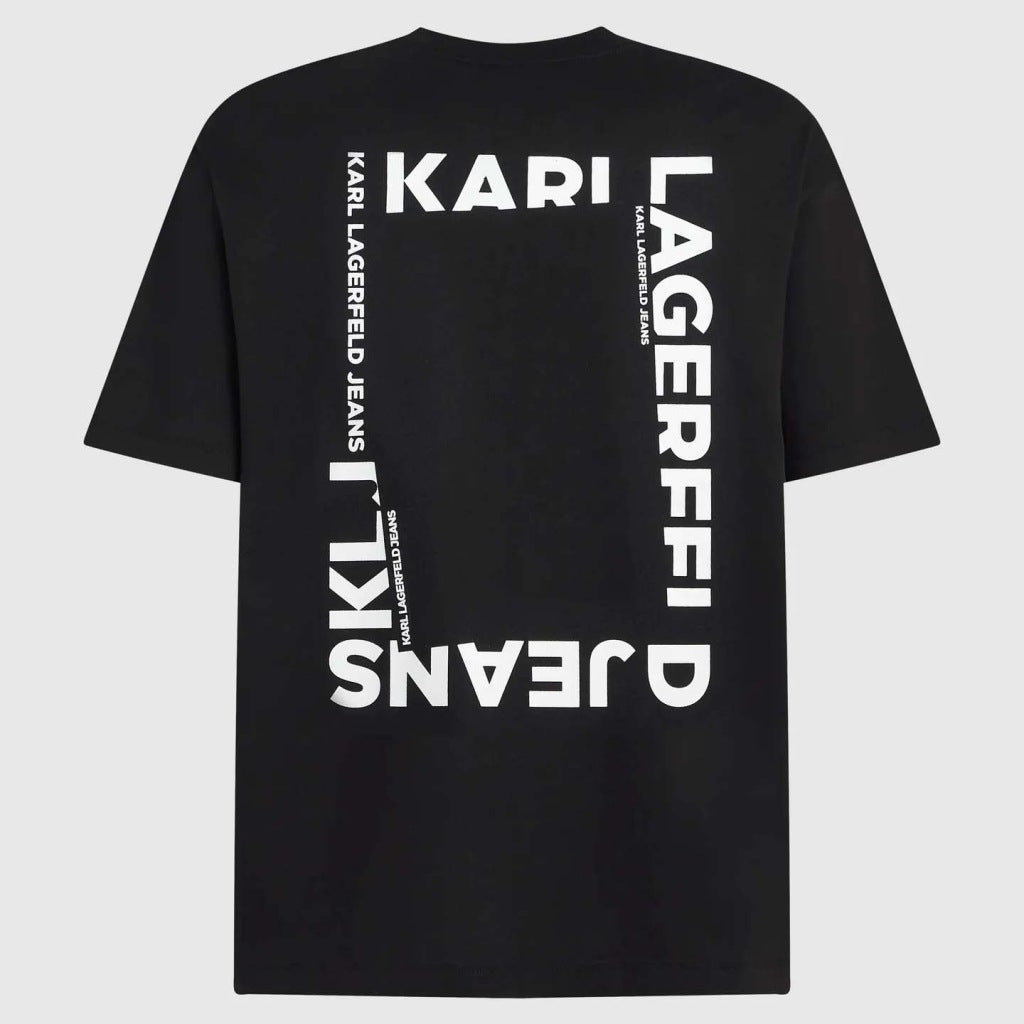 KARL LAGERFELD JEANS REG BACK FRAME TEE en color NEGRO  (5)