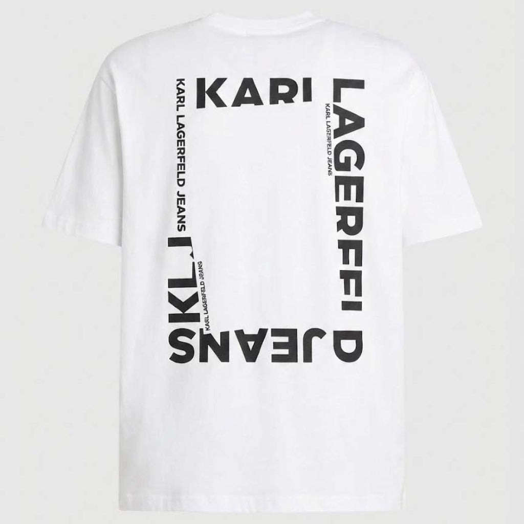 KARL LAGERFELD JEANS REG BACK FRAME TEE en color BLANCO  (5)