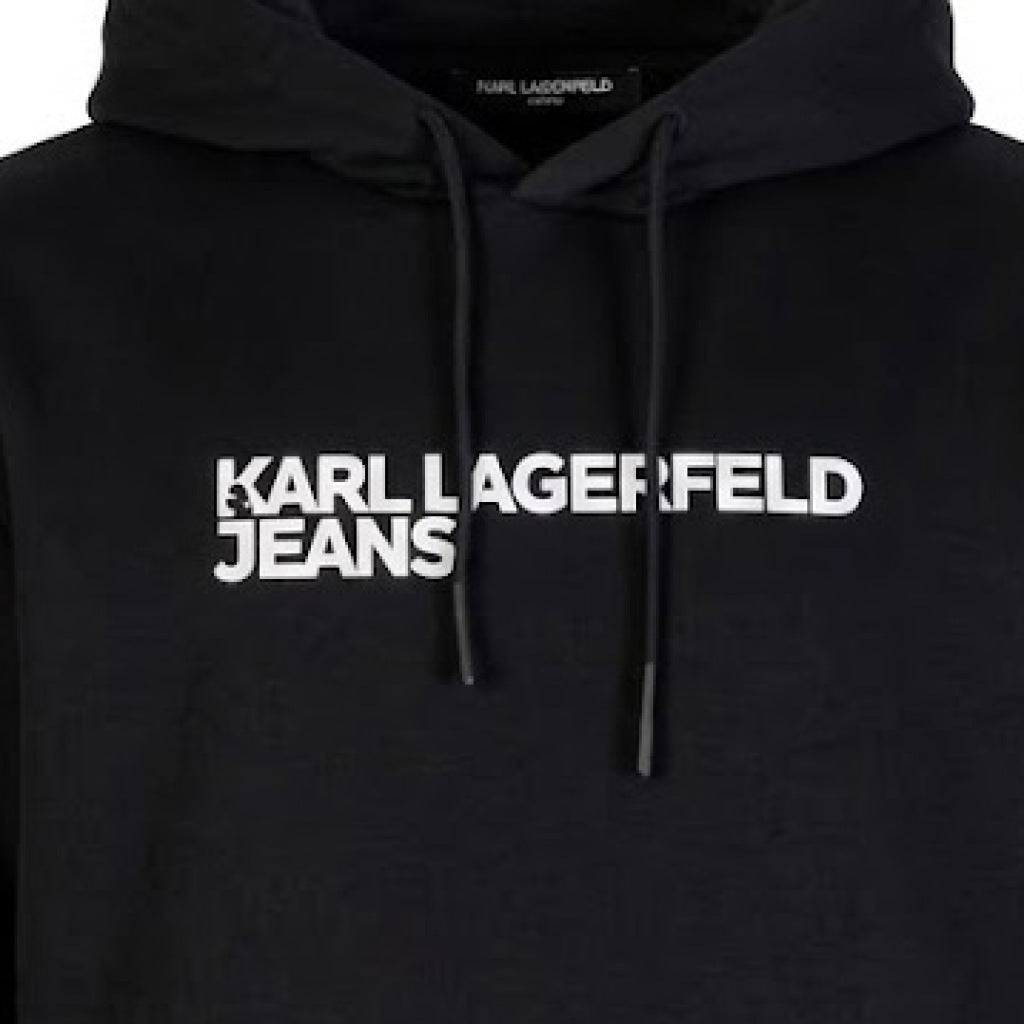 KARL LAGERFELD JEANS AM KLJ REG LOGO HOODIE en color NEGRO  (5)