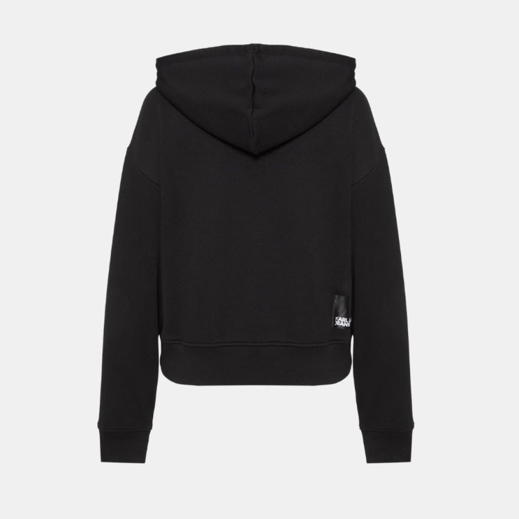 KARL LAGERFELD JEANS AW KLJ REG LOGO HOODIE en color NEGRO  (5)