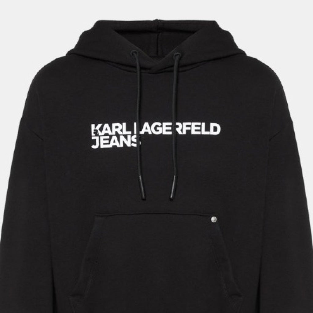 KARL LAGERFELD JEANS AW KLJ REG LOGO HOODIE en color NEGRO  (6)
