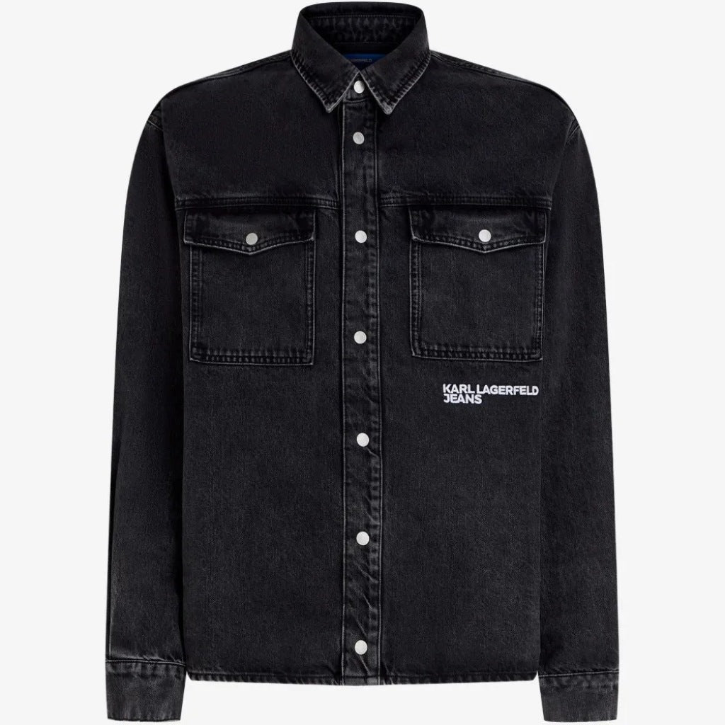 KARL LAGERFELD JEANS BM KLJ KARLISM OVERSHIRT en color NEGRO  (4)
