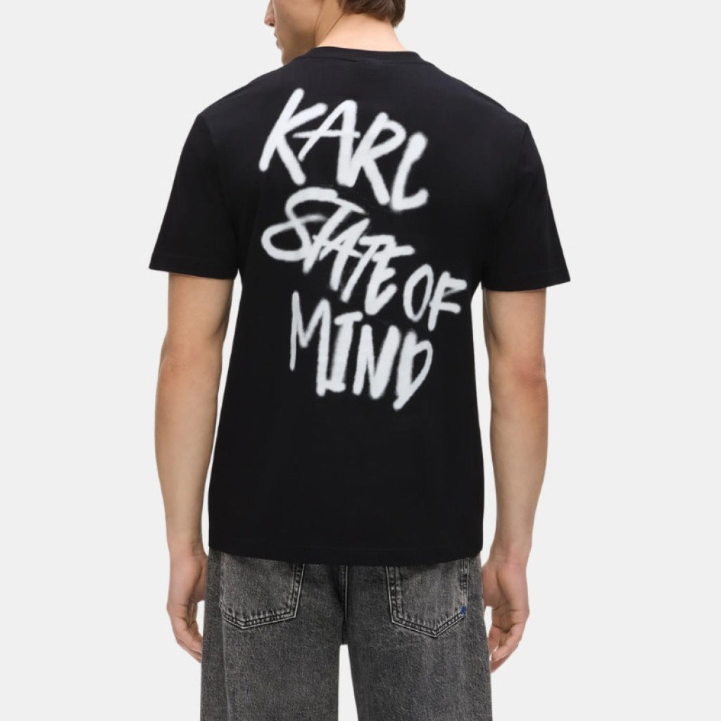 KARL LAGERFELD JEANS BM KLJ REG KARLISM TEE en color BEIS  (5)