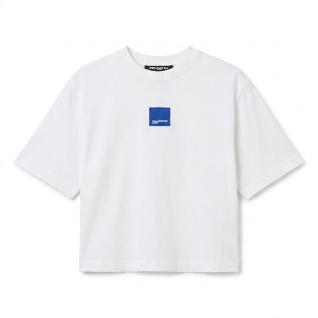 KARL LAGERFELD JEANS BW KLJ REG BOXY PATCH TEE en color NEGRO  (4)