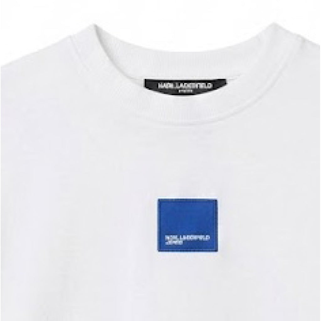 KARL LAGERFELD JEANS BW KLJ REG BOXY PATCH TEE en color NEGRO  (6)