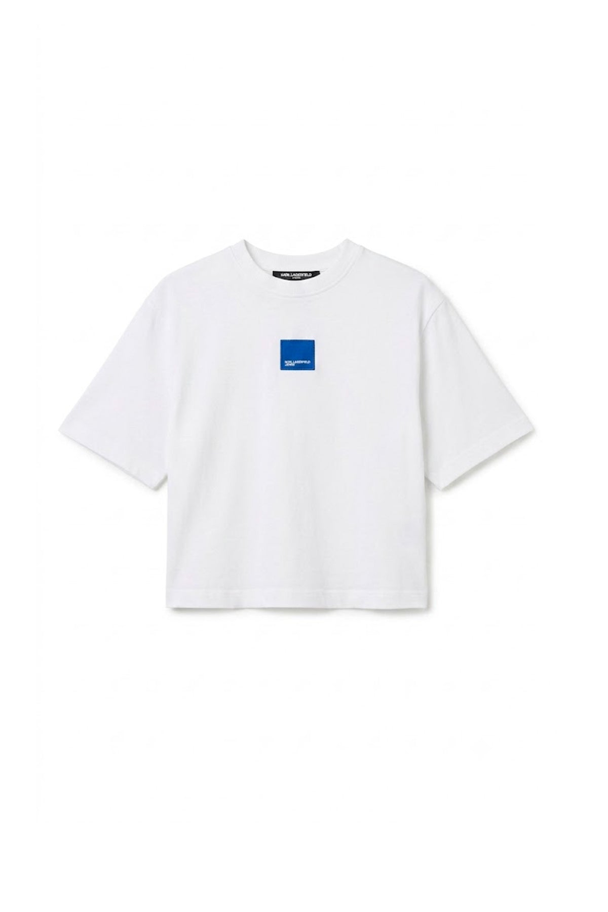 KARL LAGERFELD JEANS BW KLJ REG BOXY PATCH TEE en color NEGRO  (1)