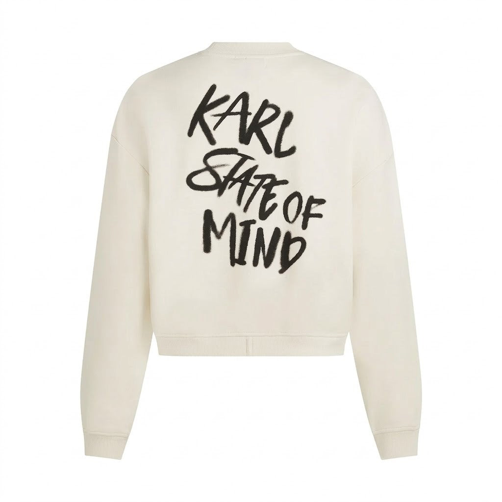 KARL LAGERFELD JEANS BW KLJ BOXY KARLISM SWEAT en color BLANCO  (5)