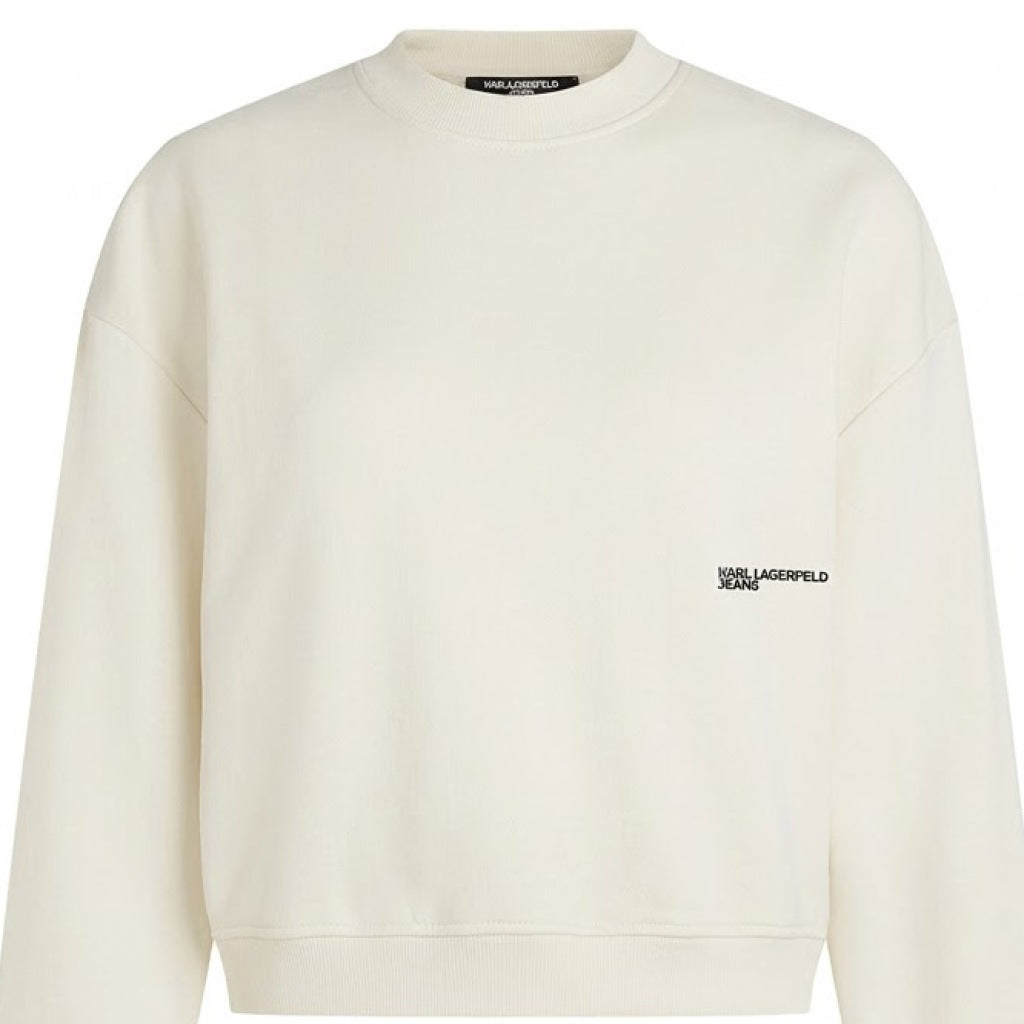KARL LAGERFELD JEANS BW KLJ BOXY KARLISM SWEAT en color BLANCO  (6)
