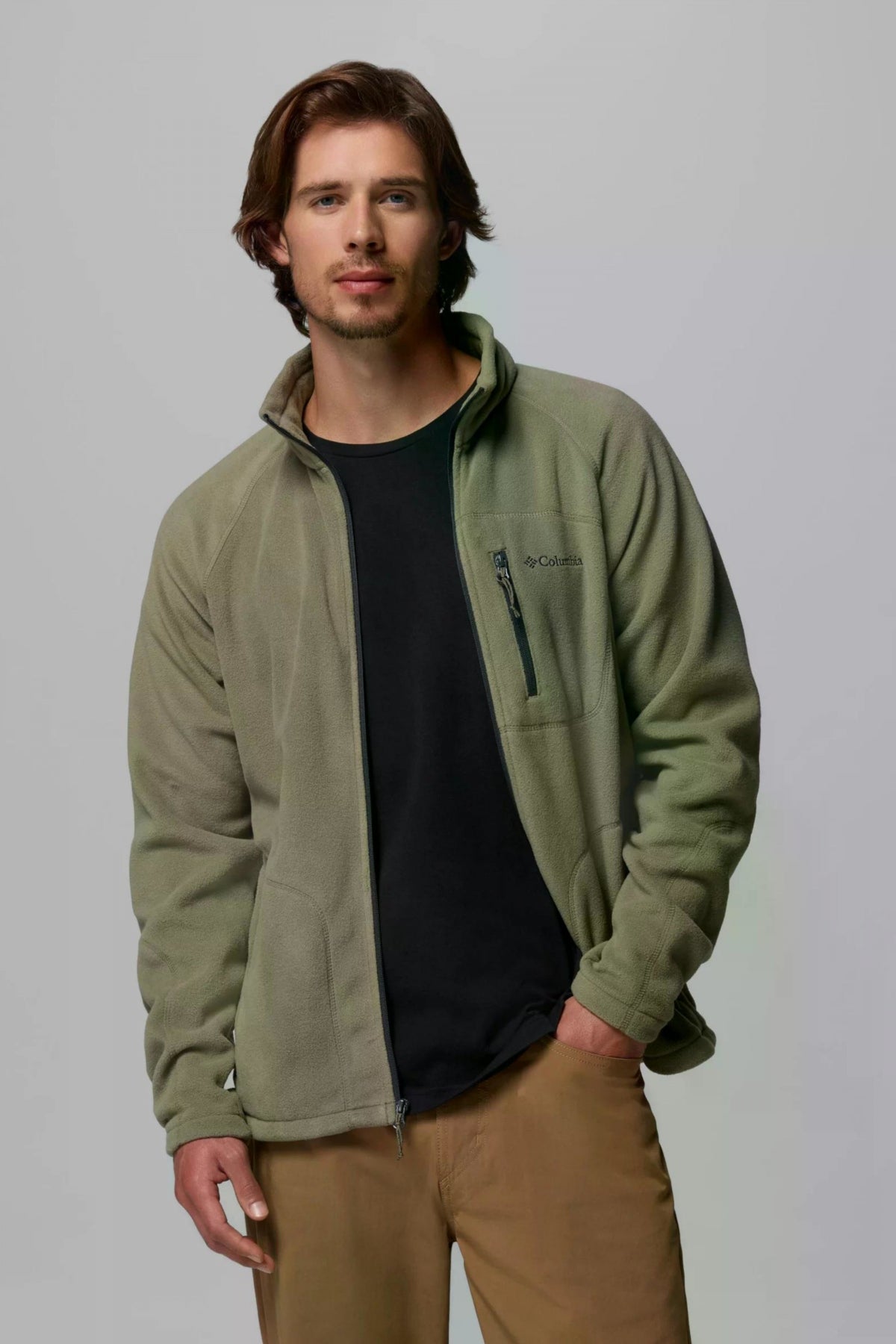 COLUMBIA FAST TREK II FULL ZIP FLE en color VERDE  (3)