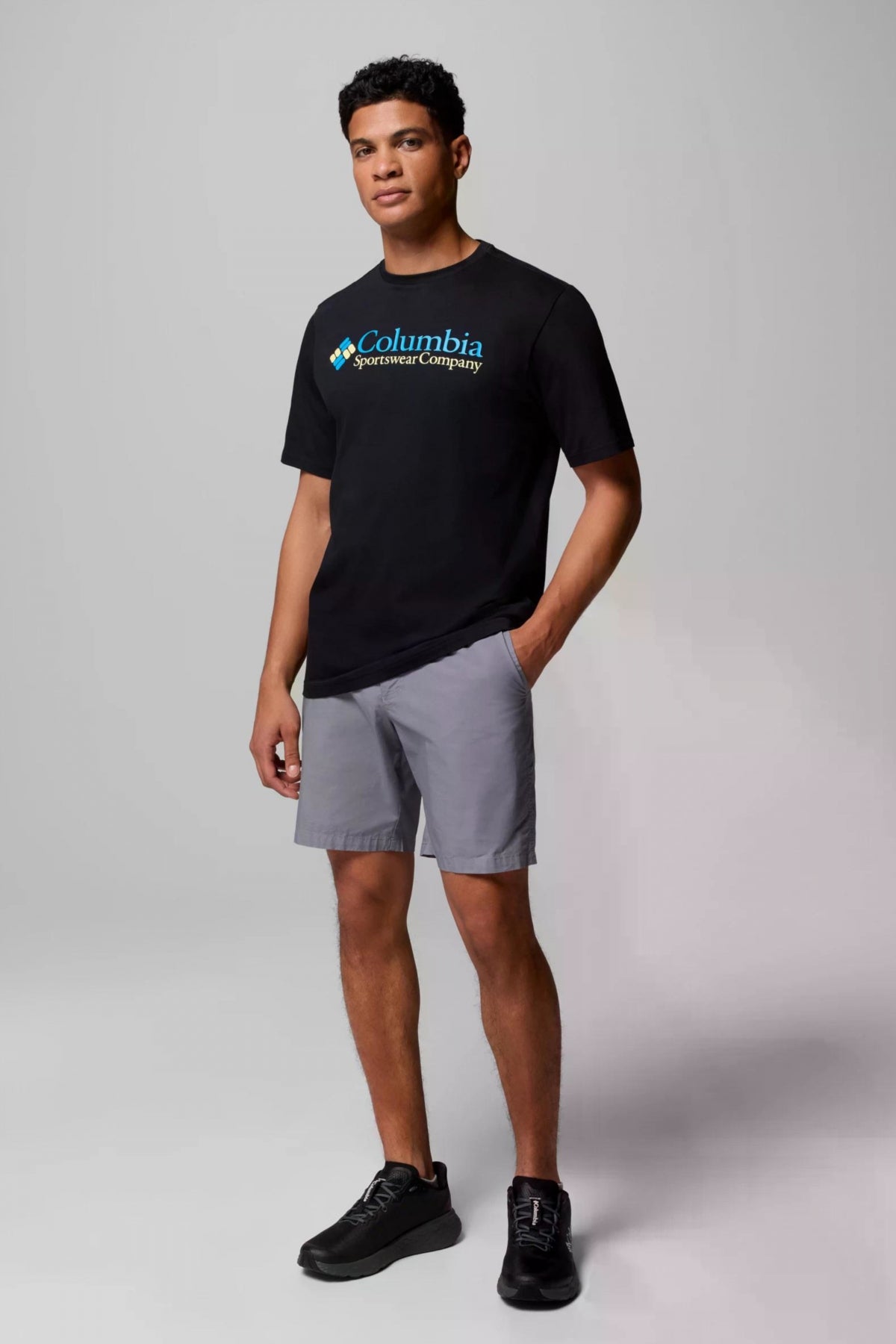 COLUMBIA CSC BASIC LOGO SHORT SLEE en color NEGRO  (4)