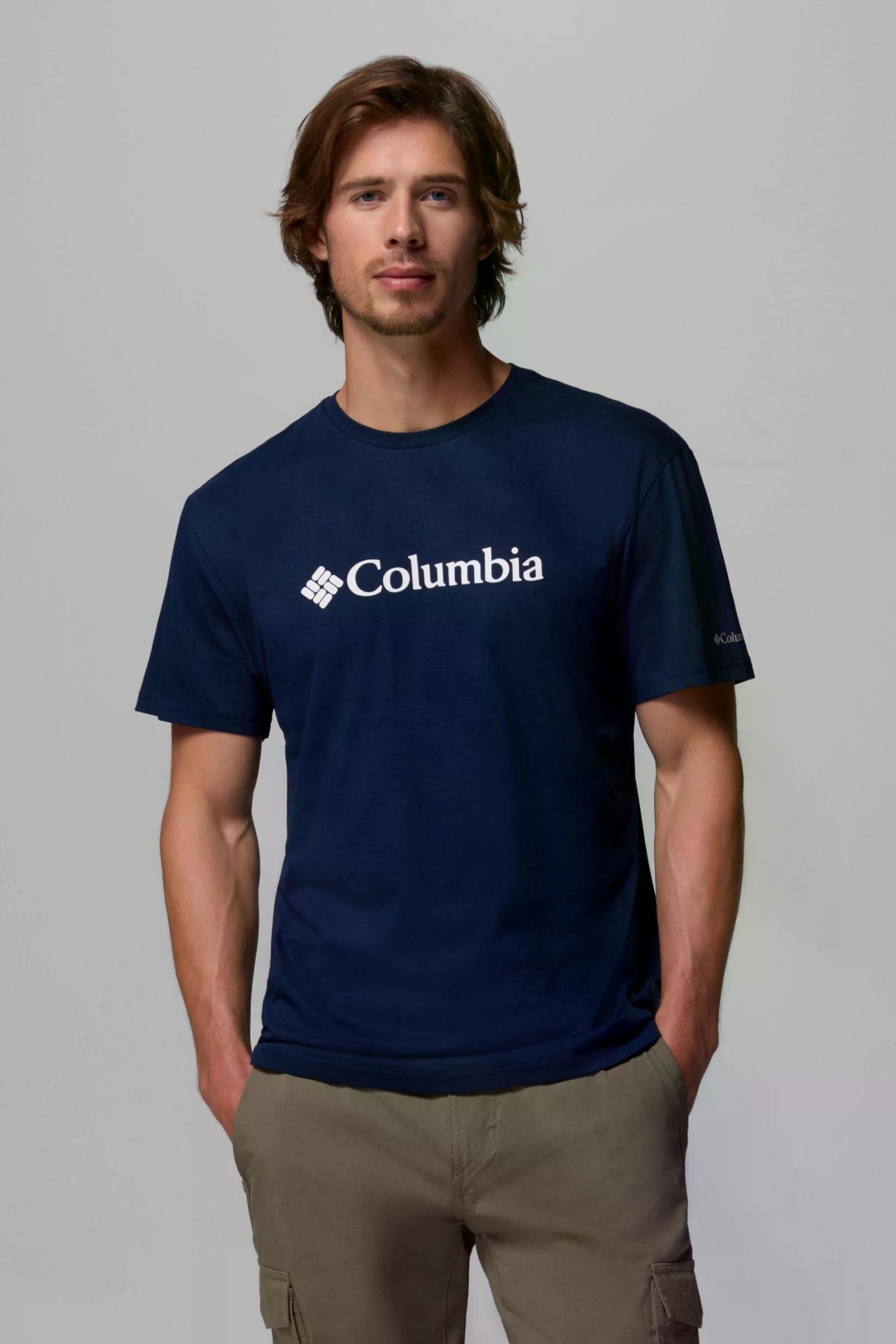 COLUMBIA CSC BASIC LOGO SHORT SLEE en color AZUL  (1)