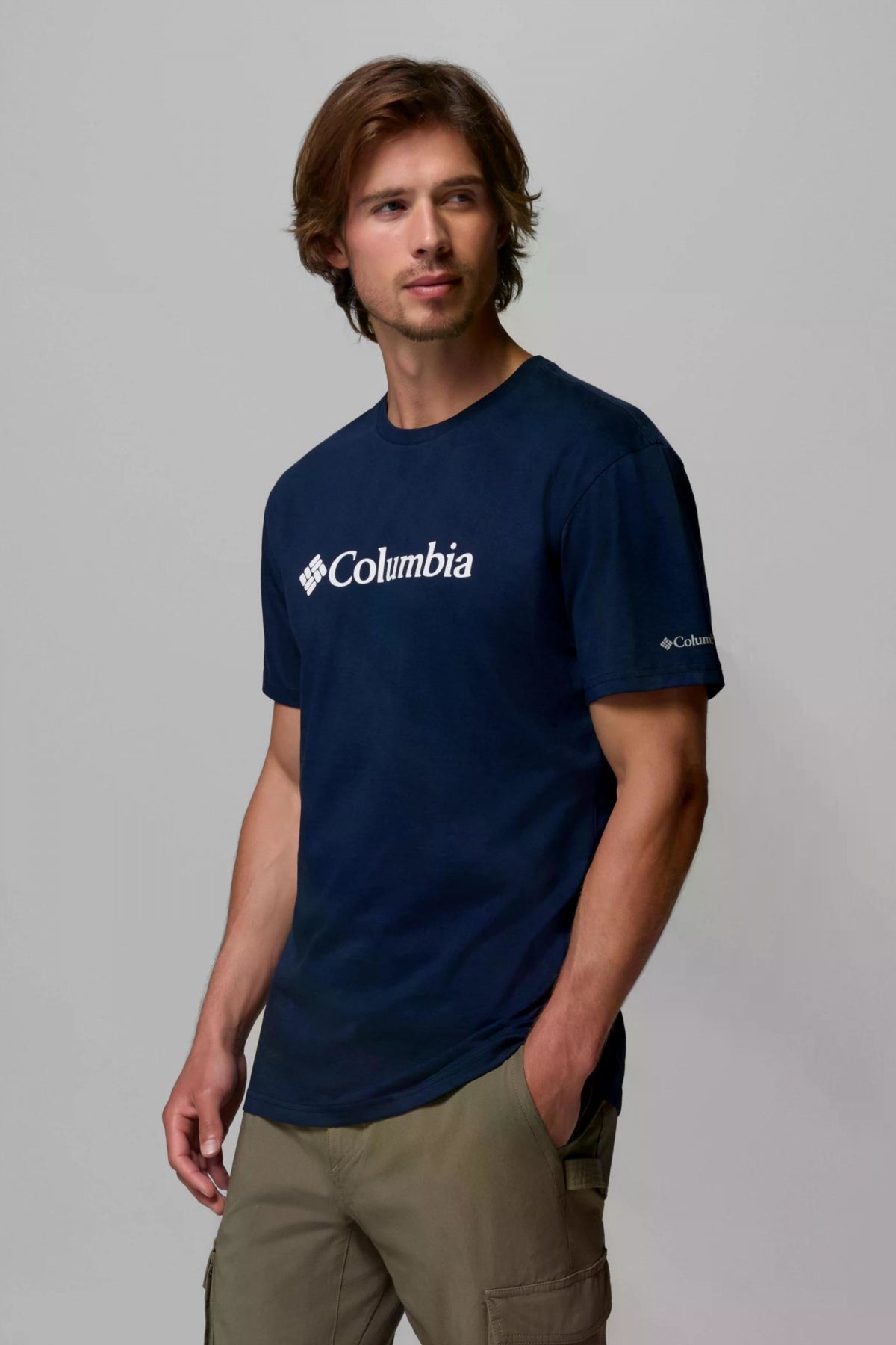 COLUMBIA CSC BASIC LOGO SHORT SLEE en color AZUL  (3)