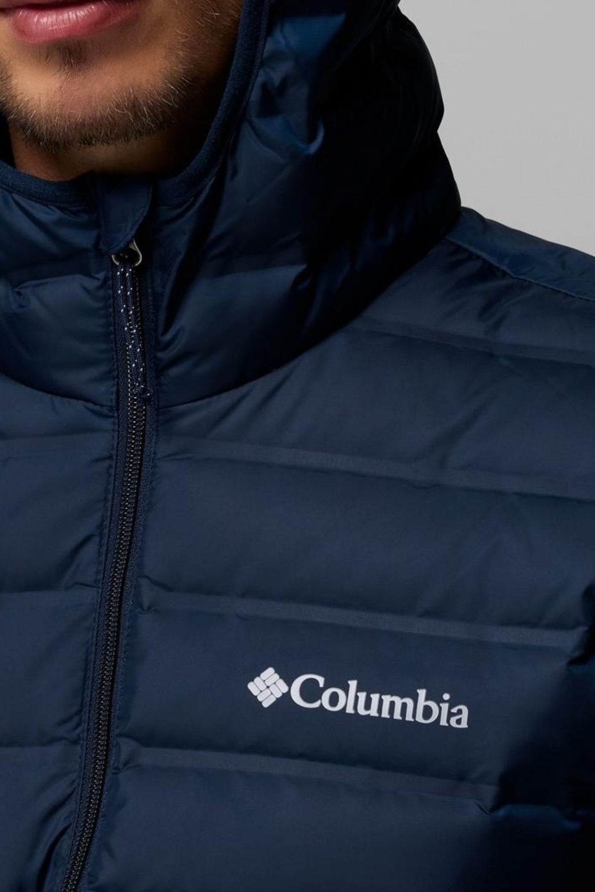 COLUMBIA LAKE  II DOWN HOODED JACKET en color AZUL  (4)