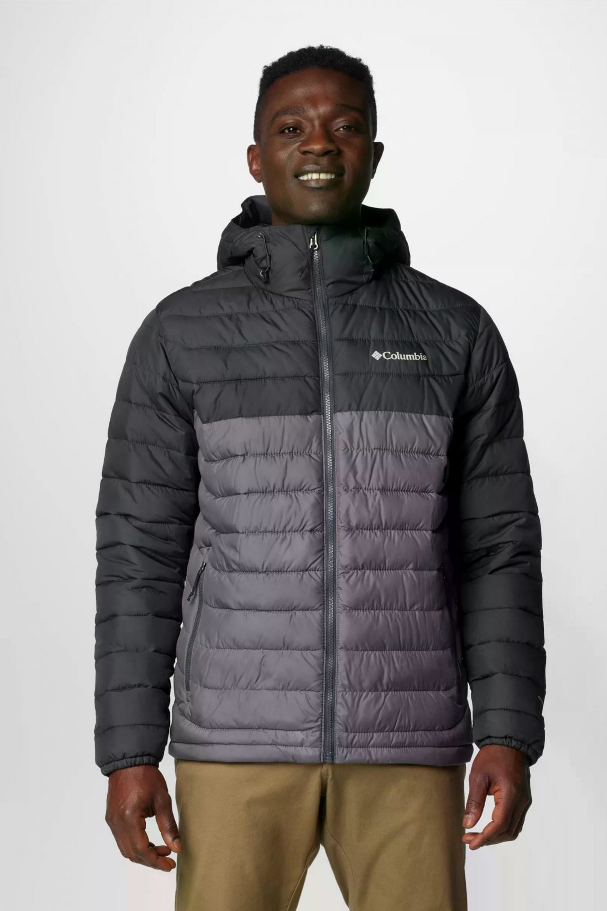 COLUMBIA POWDER LITE II HOODED JACKET en color GRIS  (1)