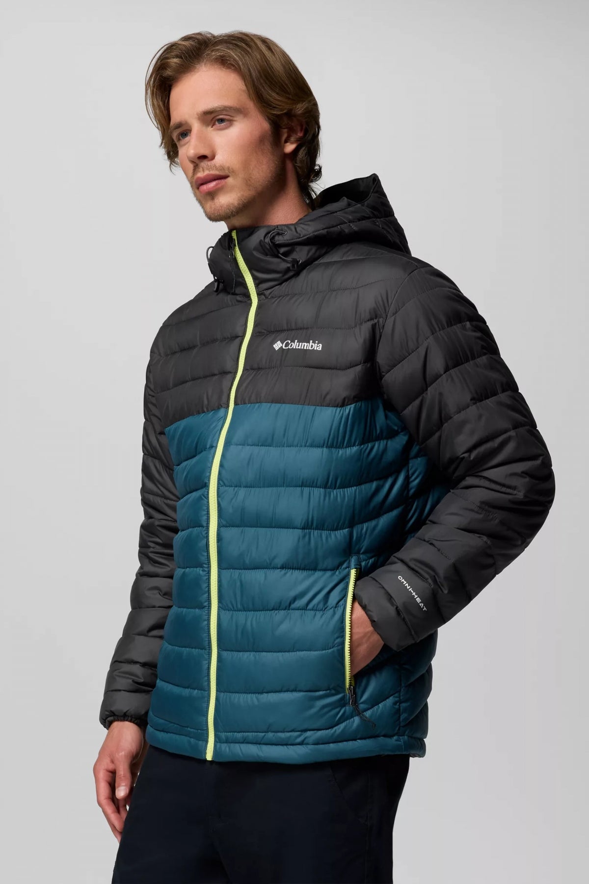 COLUMBIA POWDER LITE II HOODED JAC en color AZUL  (2)