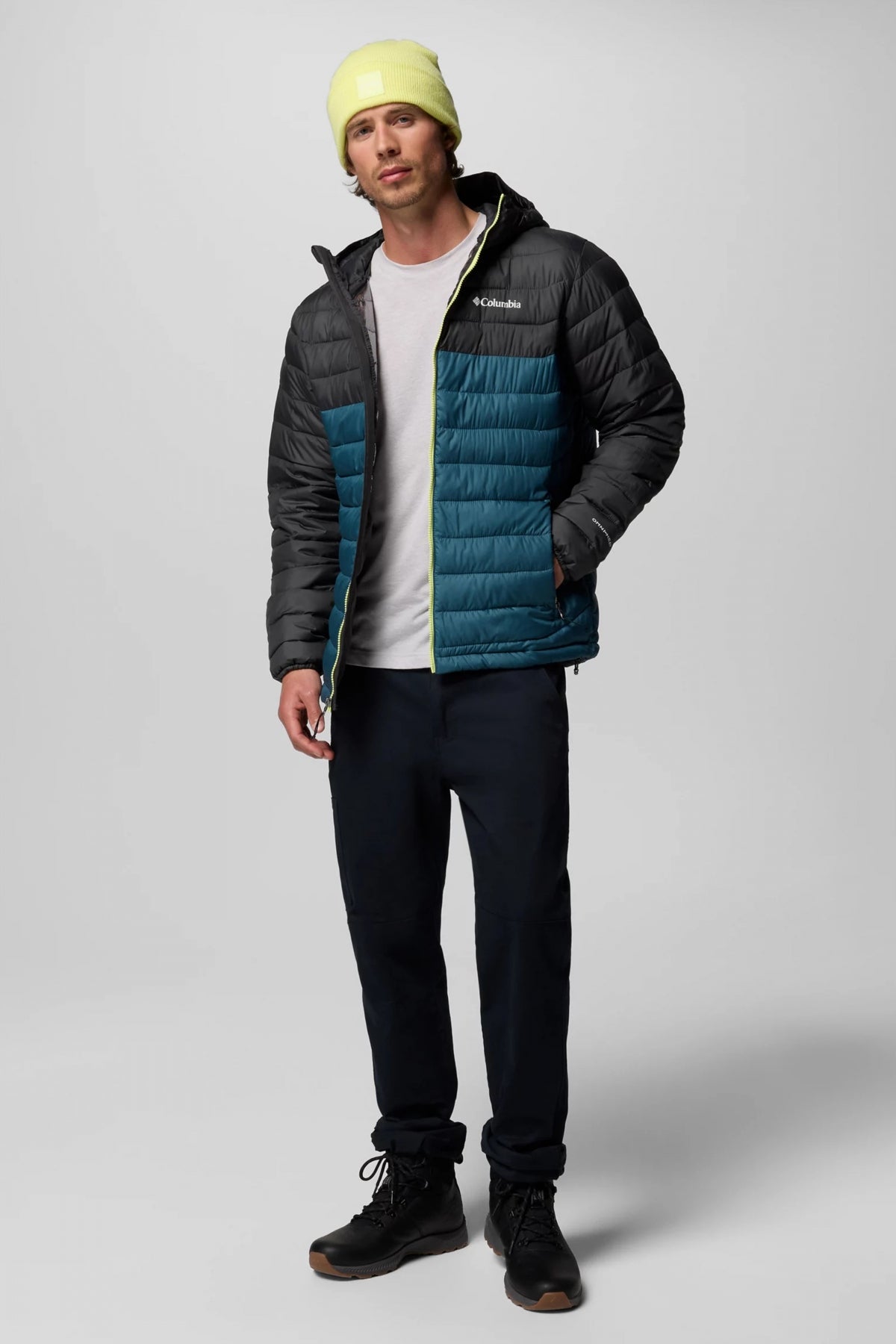 COLUMBIA POWDER LITE II HOODED JAC en color AZUL  (4)