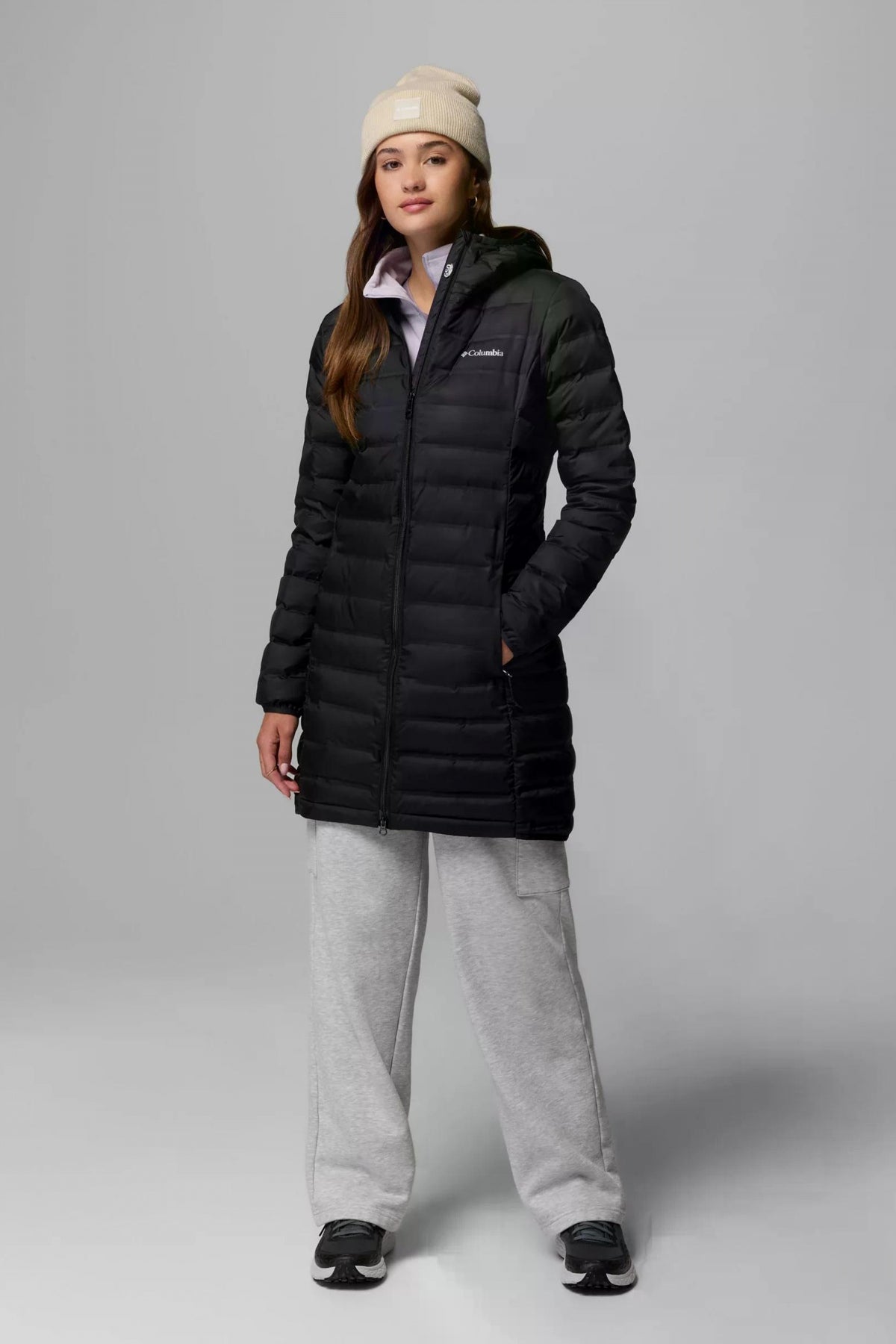 COLUMBIA LAKE  II DOWN LONG HOOD en color NEGRO  (4)
