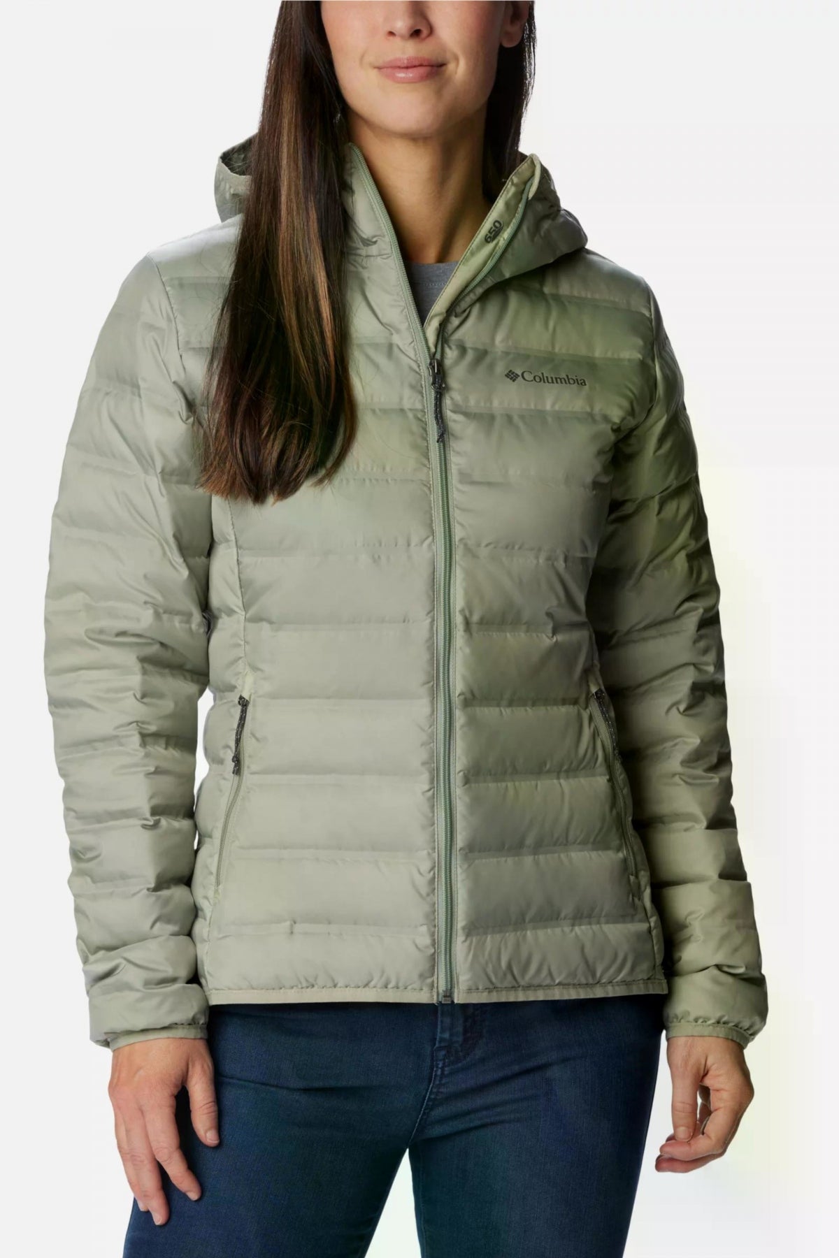 COLUMBIA LAKE  II DOWN HOODED JA en color VERDE  (1)