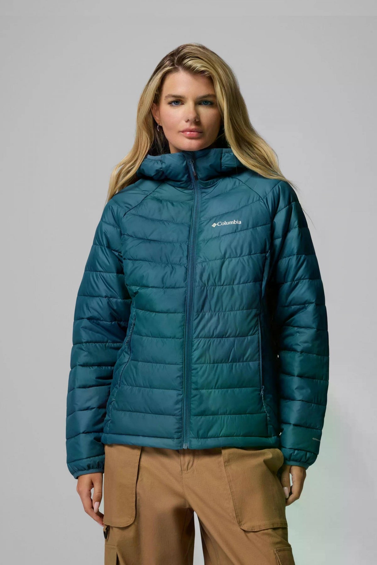 COLUMBIA POWDER LITE II HOODED JACKET en color AZUL  (1)